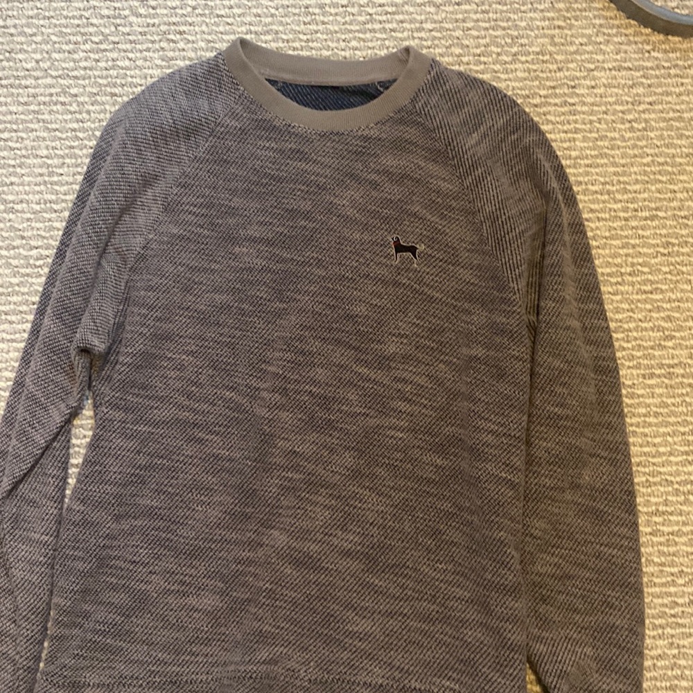 black dog grey sweater